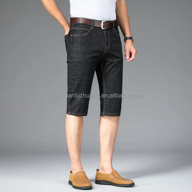 Wholesale Cropped Trousers Men's Jeans Thin Business Straight Pants For