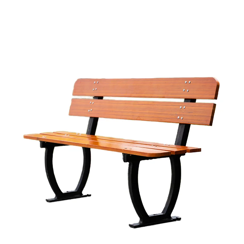 Bamboo-made wooden bench for outdoor gardens and parks, bench included