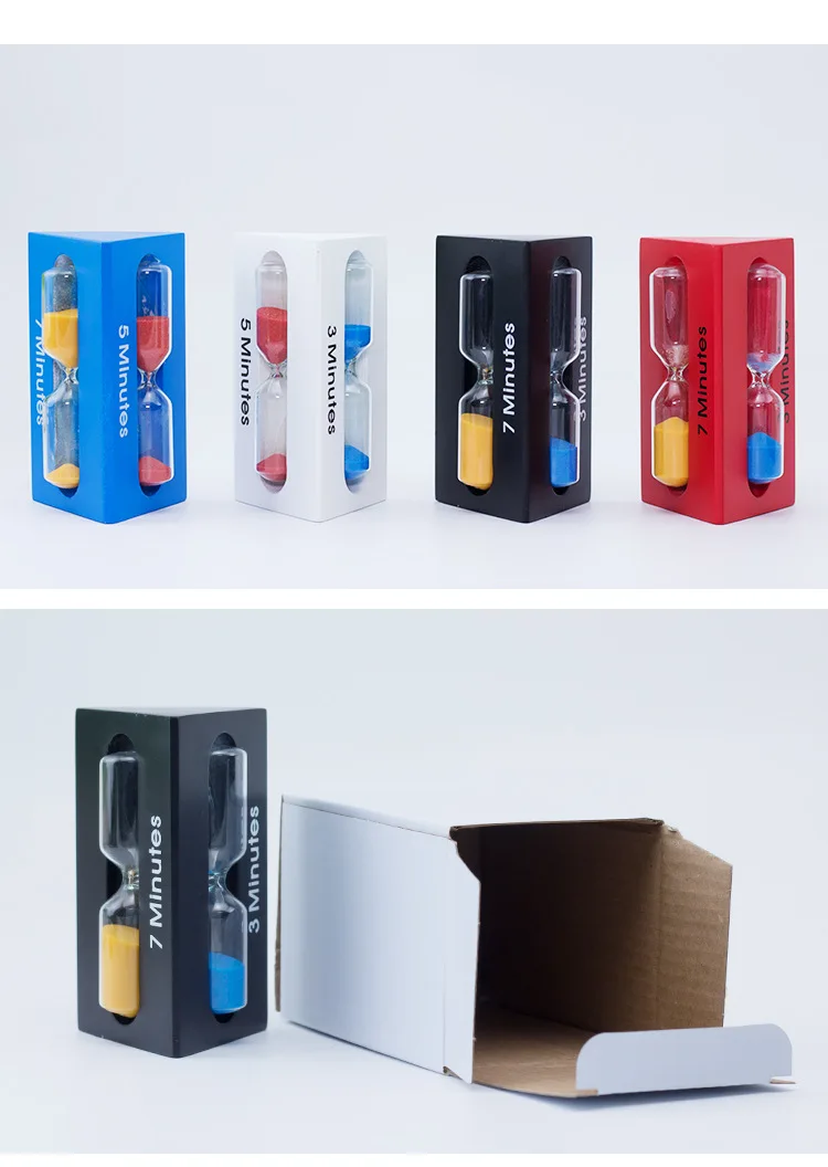 Triangular Prism Wooden Senssore Liquide Sand Timer 3 in 1