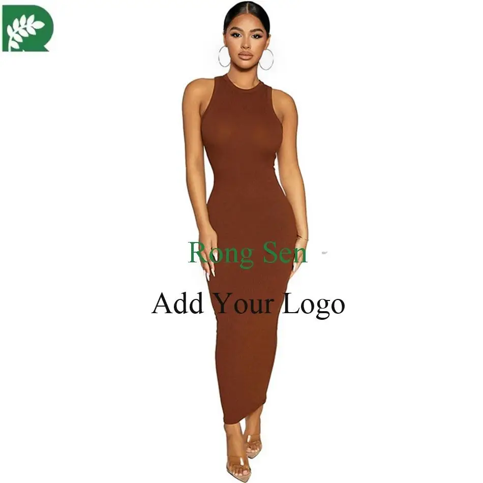 Design Summer Party Wear Summer Dress Tummy Trimmer Control Shapewear Maxi  Long Dress for Women