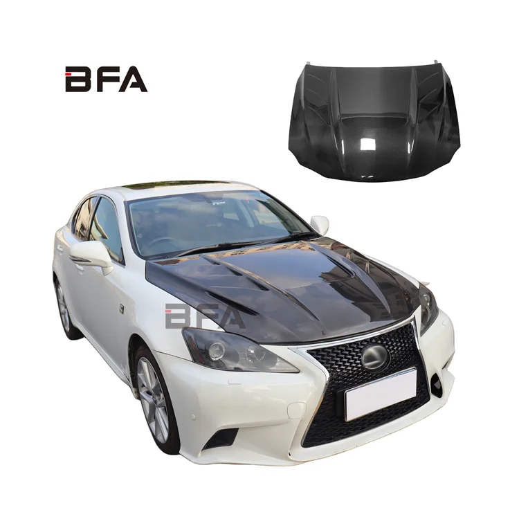 For 2006 2012 Lexus Is250 Is300 Is350 Upgraded Carbon Fiber Hood Multi Strip Style Body Kit