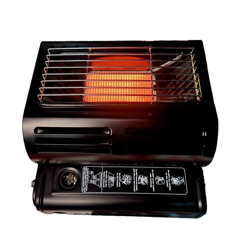 Portable Outdoor Stove Camping Tent Portable Gas Heater Stove Dual Purpose Cooking Stove Stainless Steel Black Gas Cooktops