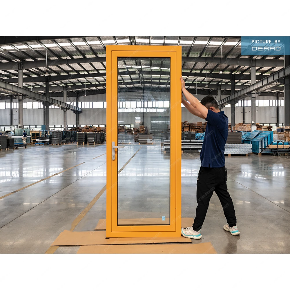 customization colored aluminium casement doors double tempered glazed aluminium casement doors