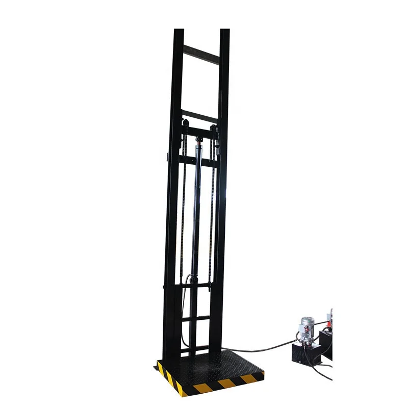 Small Platform Single Guide Rails 500kg 1000kg Cargo Lift Freight Elevator