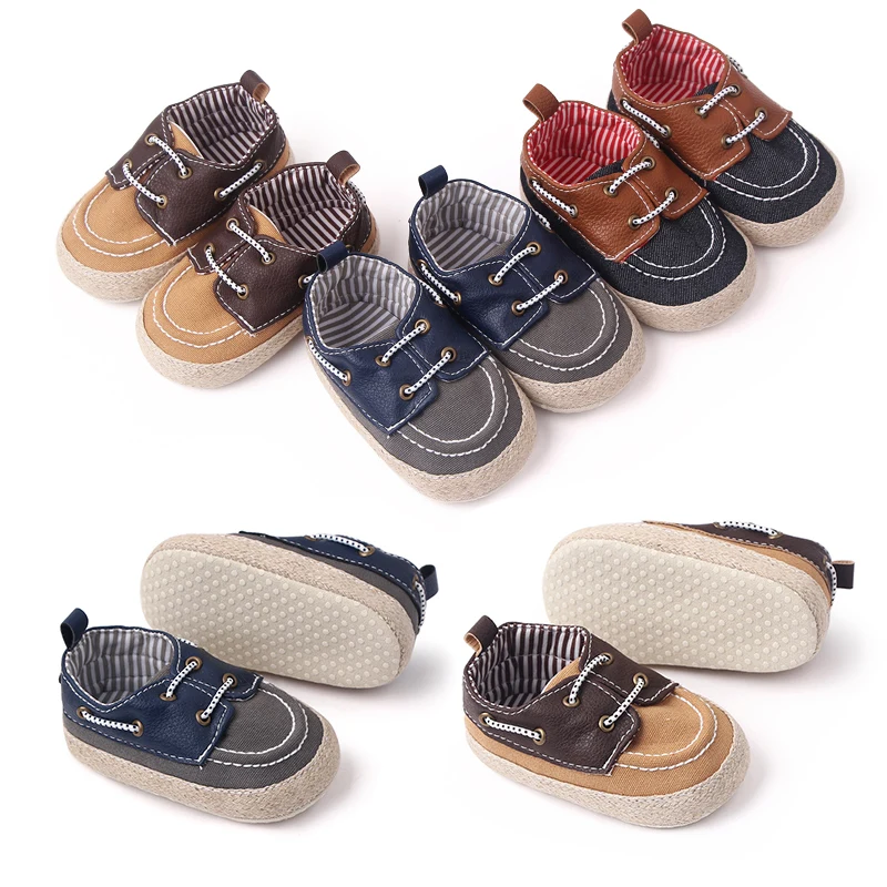 Soft Sole Lace-up Casual Baby Boy Shoes Prewalker Baby Shoes for Boys 2023 details