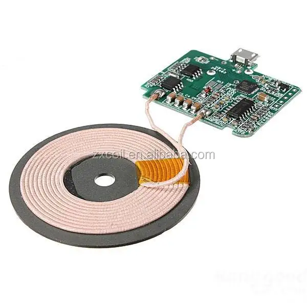 Factory Price Qi Wireless Charging Receiver Pad Wire Coil Pcb Modules Inductors Transmitter Coils for Telephone Handset Tablet