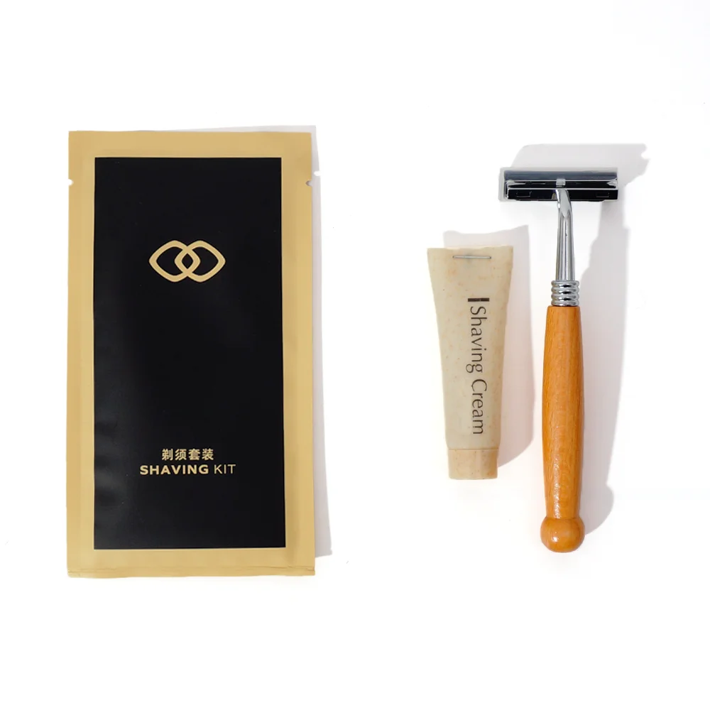 Customized Packing Hotel Shaving Kit Single Blade Disposable Shaving Razor For Men