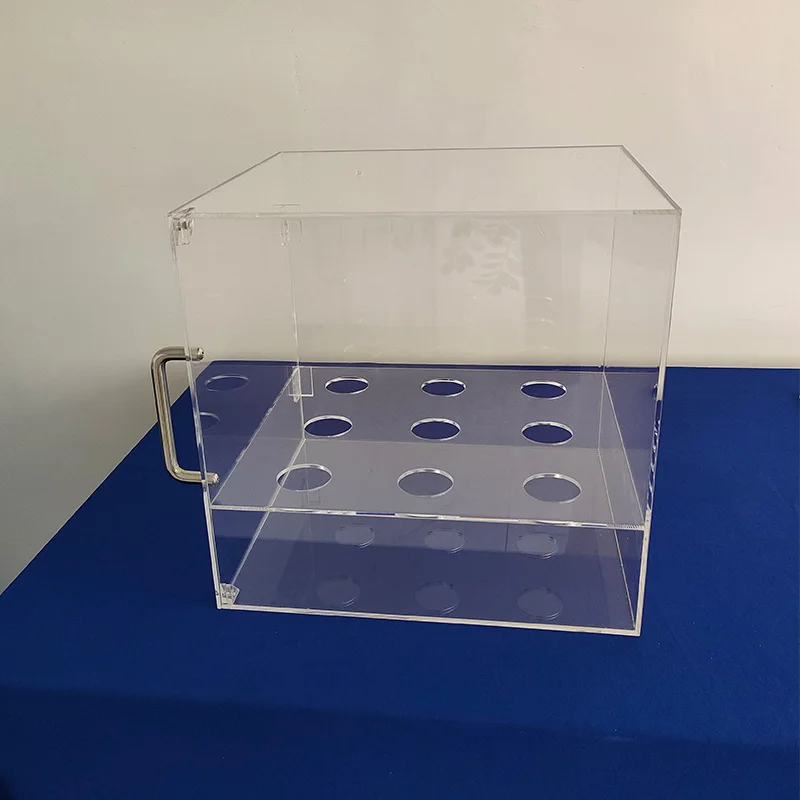 Oukaning Acrylic Clear Ice Cream Cone Display/Storage Case 9-holes Waffle  Cone Holder Dust-proof