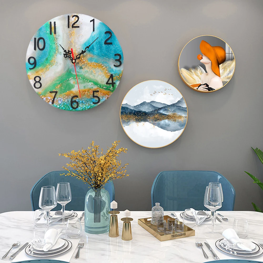 Molde de reloj redondo DM728 para fabricación de resina epoxi, herramienta  de molde de fundición artesanal de silicona para reloj de pared árabe