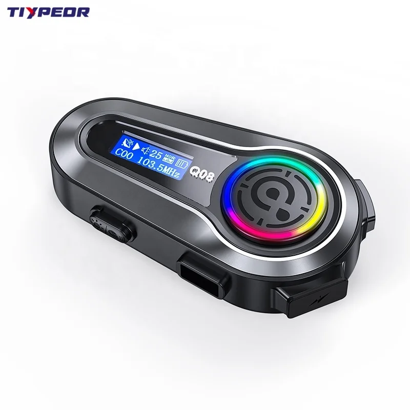 TIYPEOR High Quality Cycling Helmet Headphones Waterproof Wireless 40mm Diameter High-quality Speaker Motorcycle Intercom