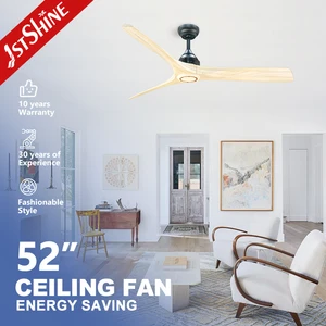 1stshine Ceiling Fan Fancy Solid Wood DC Motor 6 Speeds 52 Inches Big Ceiling Fan With Remote Control