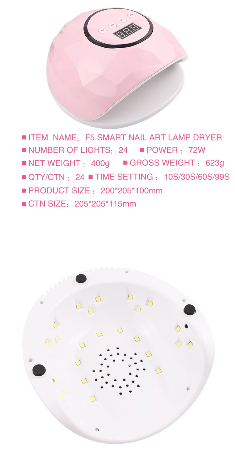 Automatic induction switch 72w/86w UV LED light nail polish dryer gel lamp machine electric rechargeable nail polish dryer