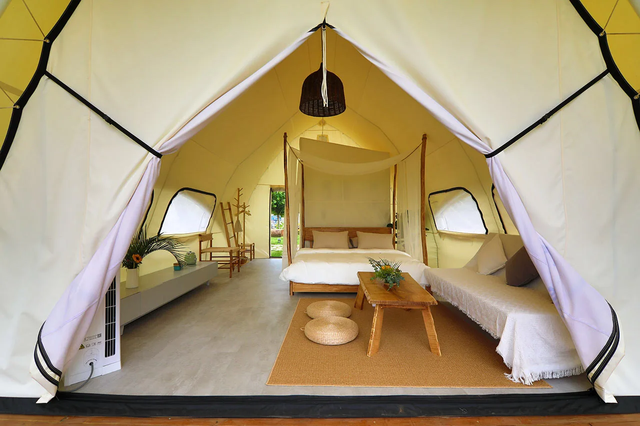 Jupiter - Luxury Resort Canvas Safari Tent Prefab 2 Rooms Wooden House ...