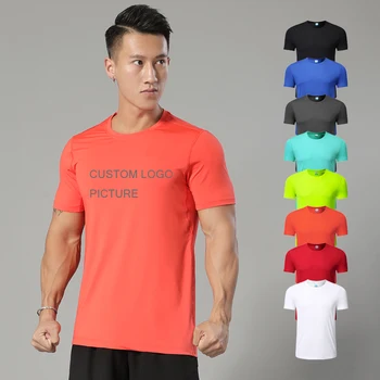 Wholesale Custom Print Plain Blank 100 Sublimation 100% Polyester White Sport Gym Run Quick Dry Men T Shirt For men