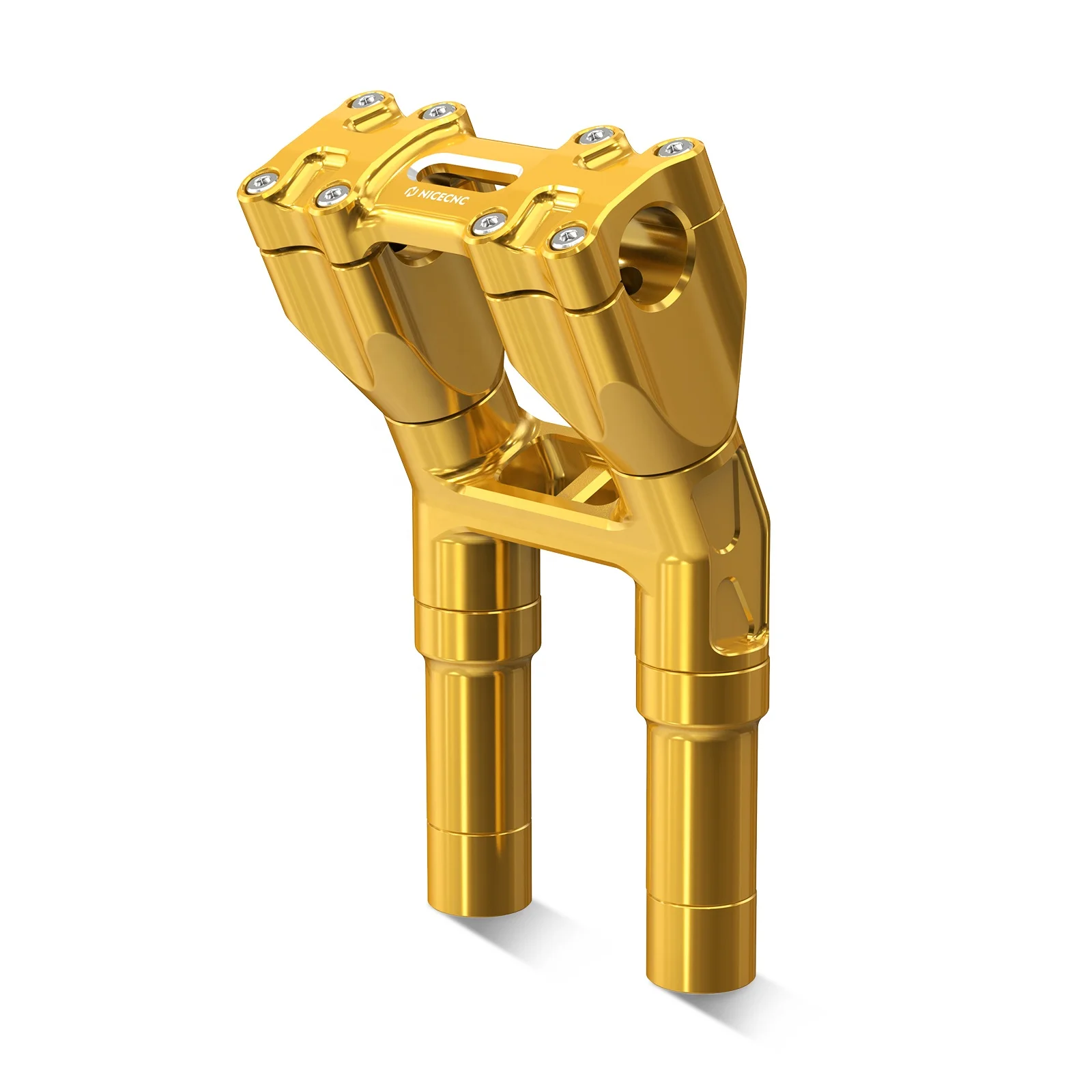 Nicecnc Aluminum Modular Kickback Isolated Handlebar Riser For Harley