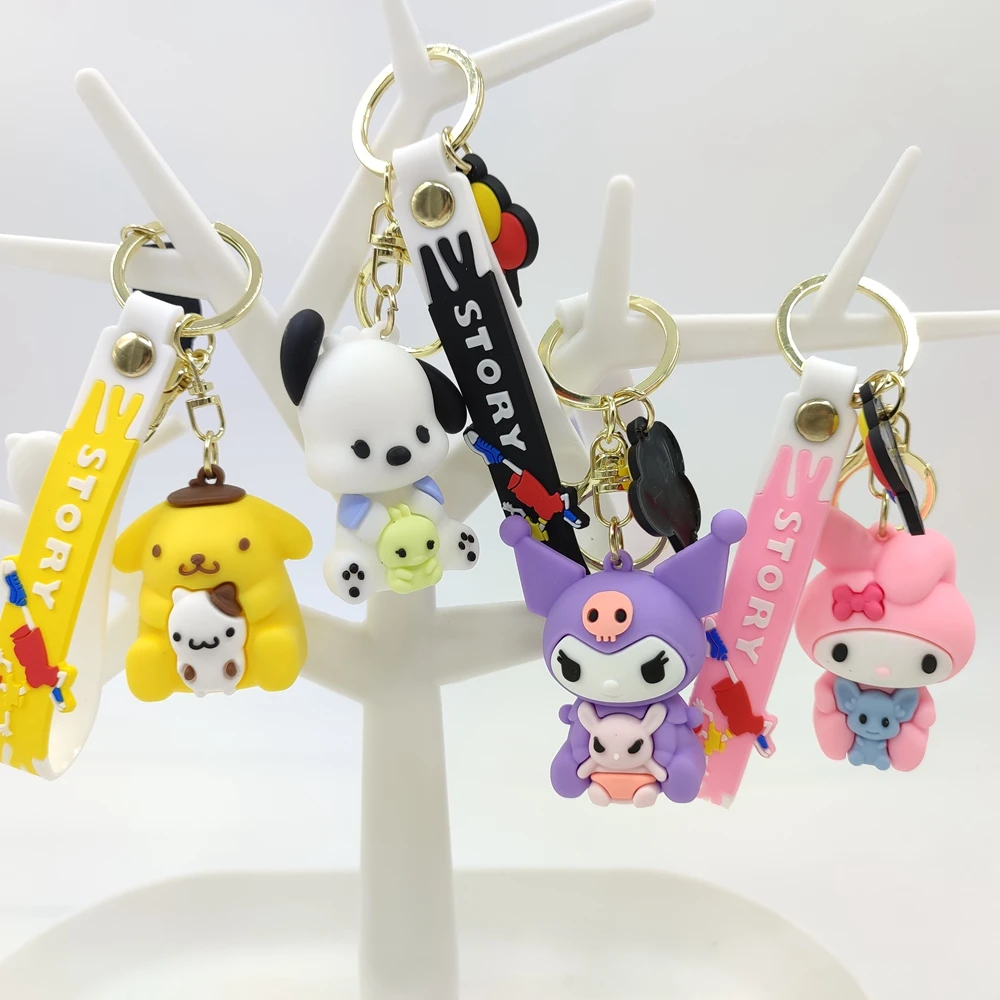 Cute Kuromi Melody Sanrio Keychain Kawaii Cartoon Sanrio Accessories