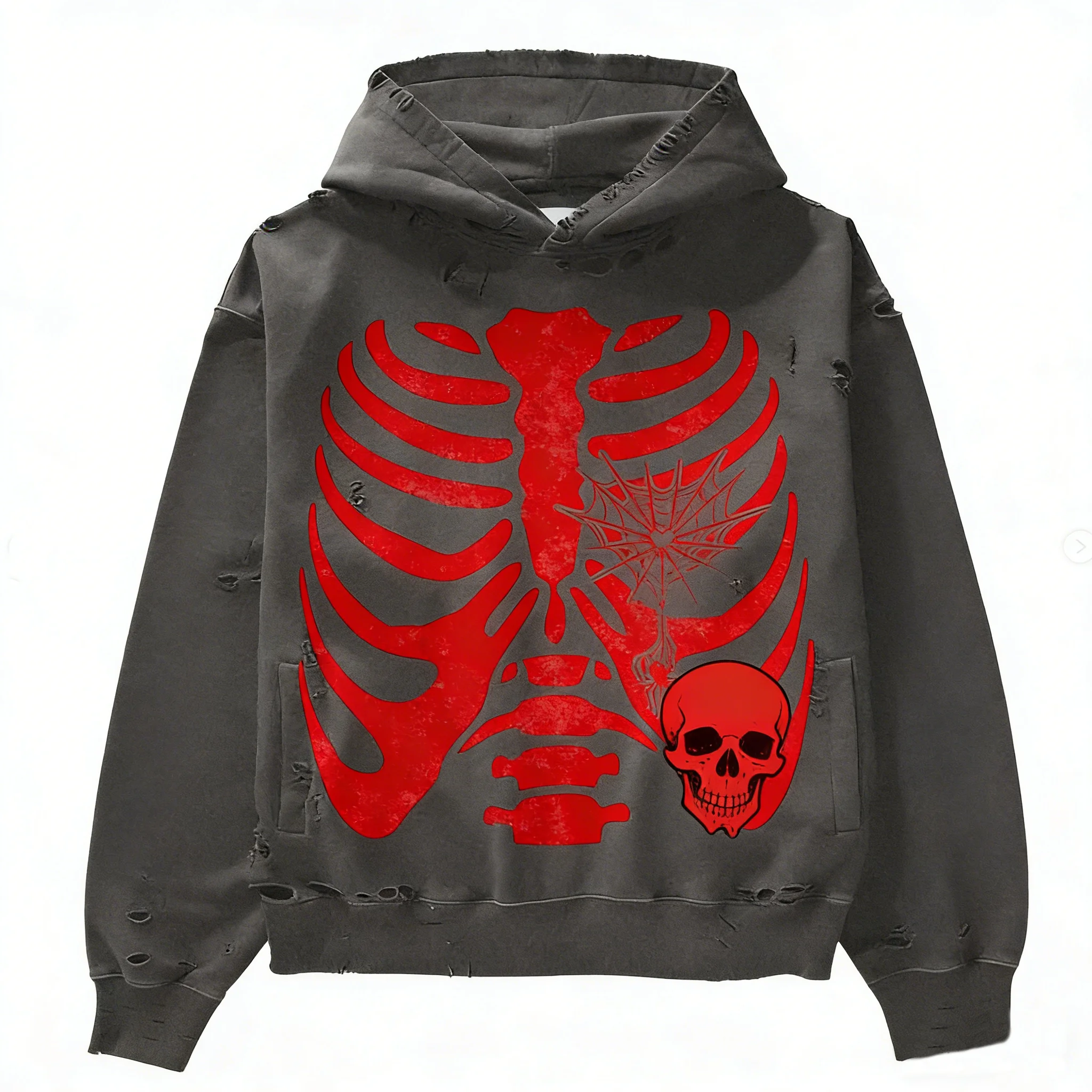 SALATI Direct Factory Price Newly Designed Men's Zipper Hoodie 100% Cotton Winter Clothing with Puff Printed Digital Design gallery 2