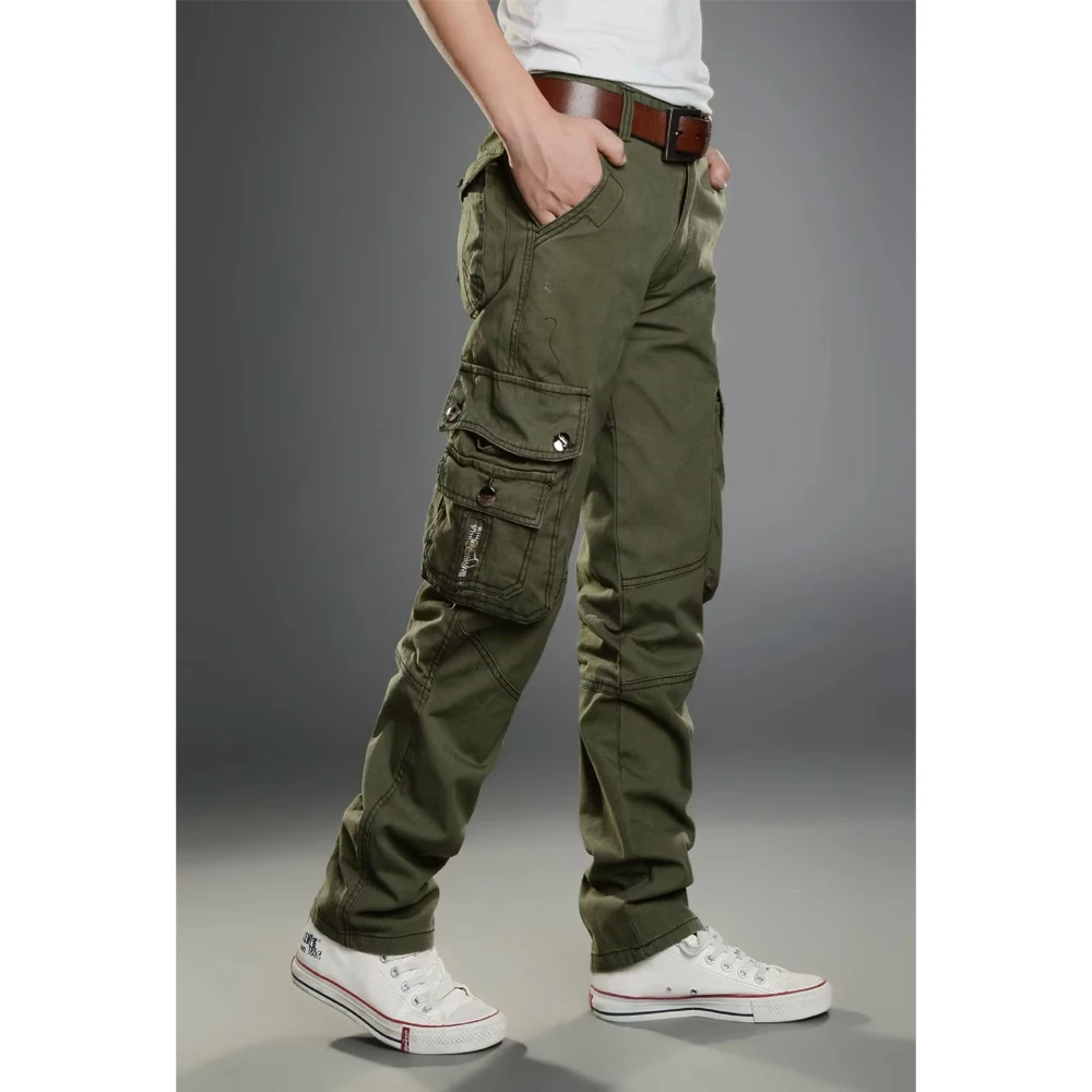 100% Cotton Six Pockets' Zipped Custom Wholesale Men's Trousers Cargo Pants Used Multi Pocket Cargo Pants for Men