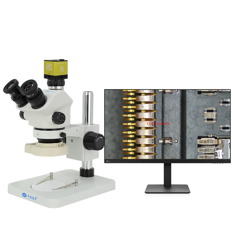 Trinocular Video Microscope for Biological Cells and Bacteria Observations Optical Machine Maintenance Binocular Microscope