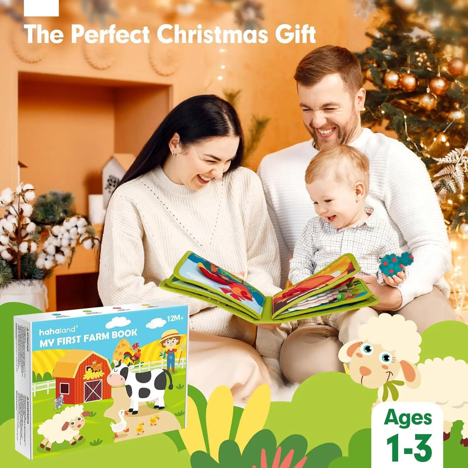 Early Felt Education Learning Board Book for 5-7 Years Old Kids Baby Fruit Tree Farm Animal Cognition Tools Educational Toys