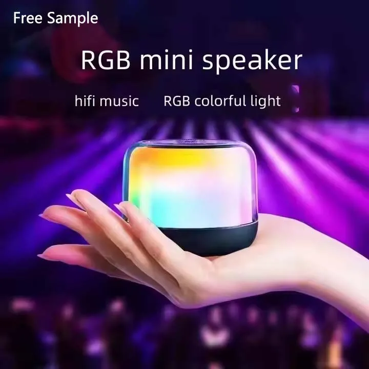 BT 5.0 Speaker Subwoofer Portable Player RGB Light Speaker Waterproof USB Outdoor Speaker