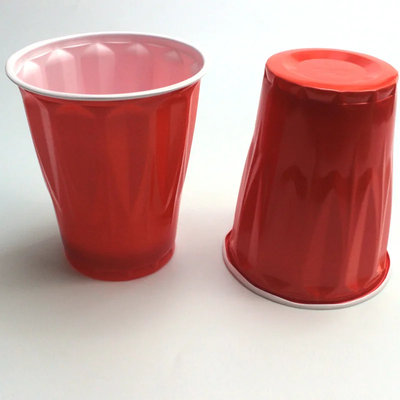 Best Selling Custom logo Printing Disposable Plastic16oz Red Blue Green PS 98mm Top Diameter for Cold Hot Drinking Octagonal Cup