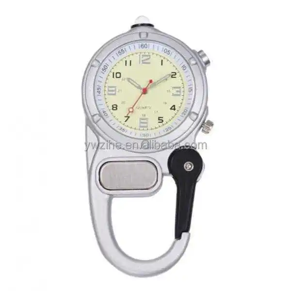 Portable Mini Clip Microlight Watch Carabiner Fob Watch Portable Mini  Microlight   Carabiner Fob Watch