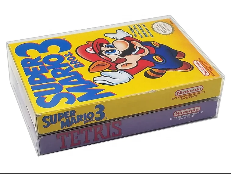 Nintendo NES N64 Game Box Protector Clear Plastic Box Case
