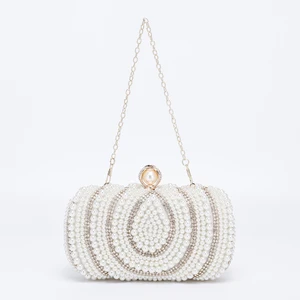 Pearl Women Clutch Evening Handbags and Purse Wholesales Ladies Chain Shoulder Bag Luxury Dinner Bags Woman Wedding Clutch Bag
