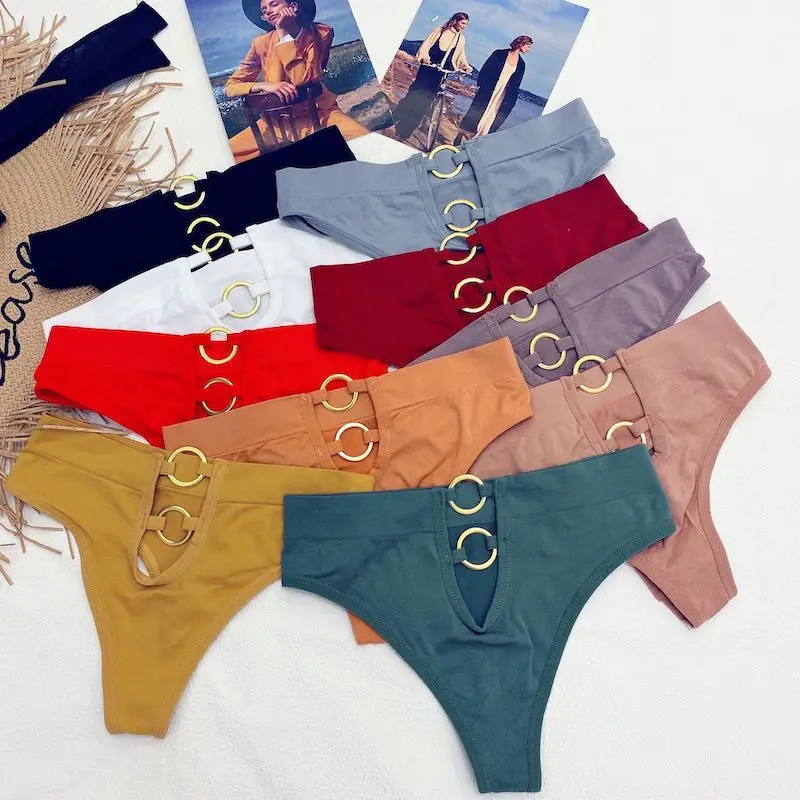 2 Ring Deco One Size Fits All Women Plus Size Sexy Mommy Hollow Out Thongs