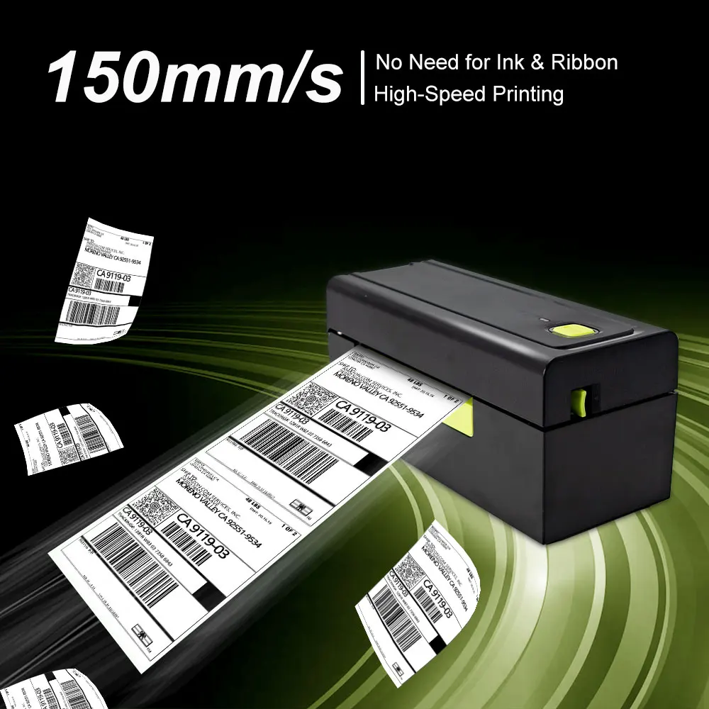 110mm Thermal Shipping Label Printer 4x6 Barcode Sticker bluetooth Printer for Lazada