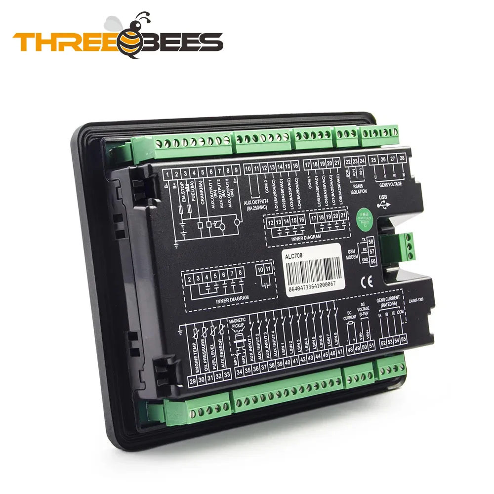 Smartgen ALC704 ALC708  Light Tower Controller Timing Remote Start Stop Monitor Control Panel for Genset