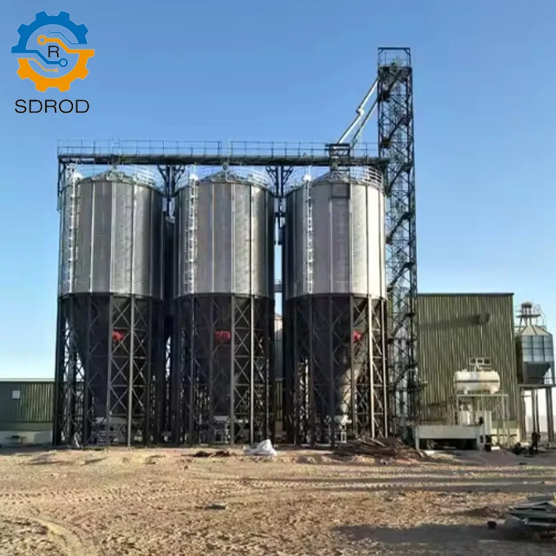 SDROD Customized Automatic Galvanized Steel Silo Poultry Equipment System for Farm Livestock Grain Maize Storage Warehouse