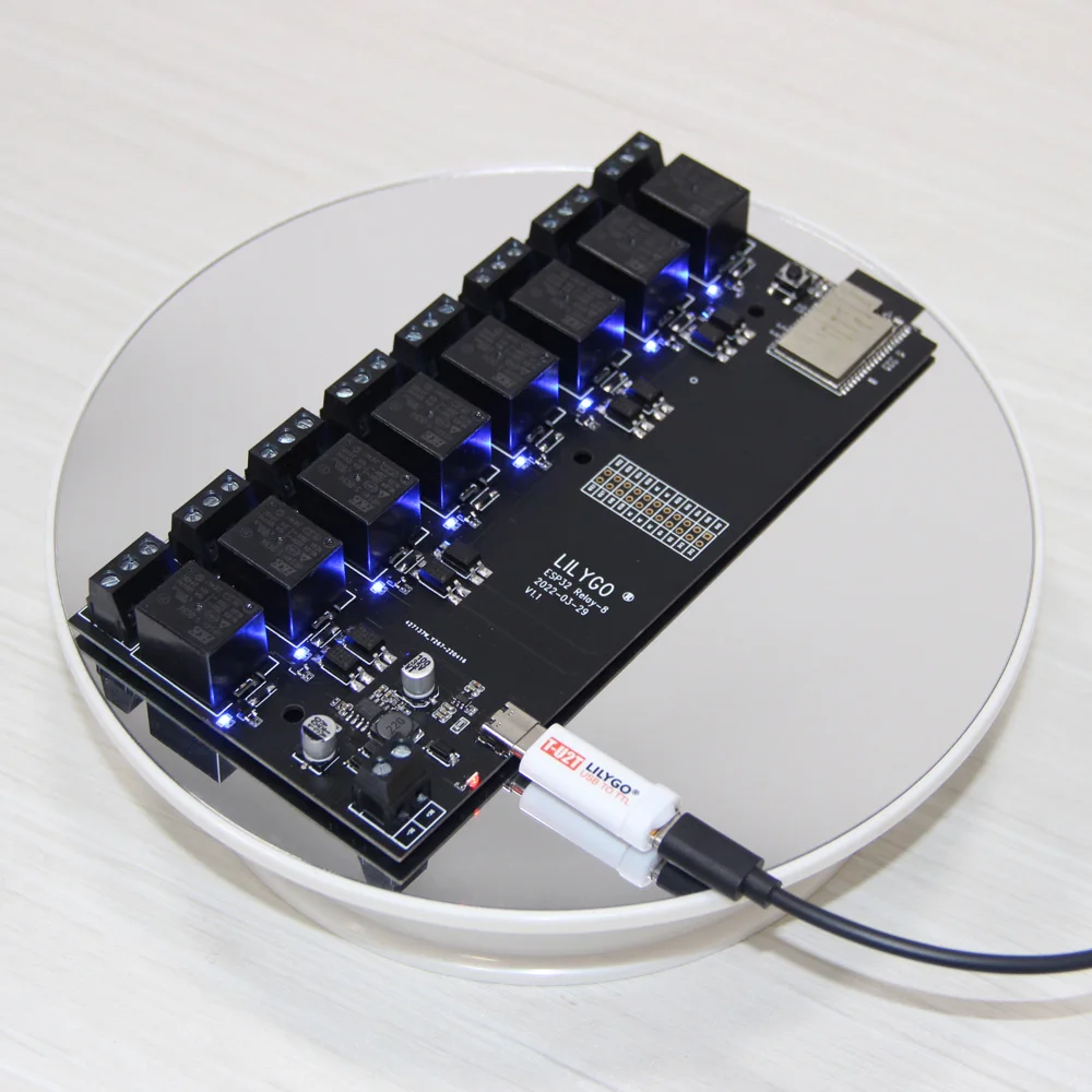 LILYGO T-Relay ESP32 5V 8-Channel Relay Module from LILYGO on Tindie