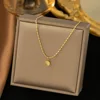 Collana h204 - fagiolo mung, oro