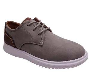 Fashion Wholesale Boy Casual Woven Fabric Shoes Lace up Spring Autumn Kids Breathable Walking Style Shoes