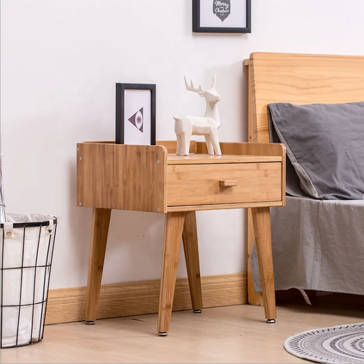 Тумбочка из бамбука в античном стиле, тумбочка для спальни