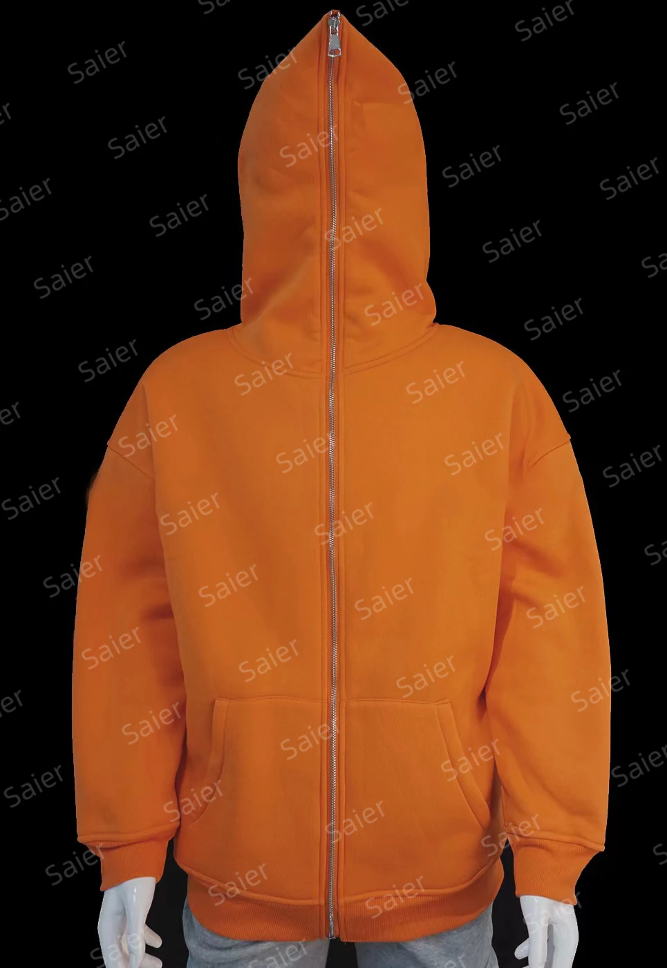 2023 Custom Fashion Blank Women Hoodies Streetwear Zip Up Hoodies Men Custom Full Face Zip