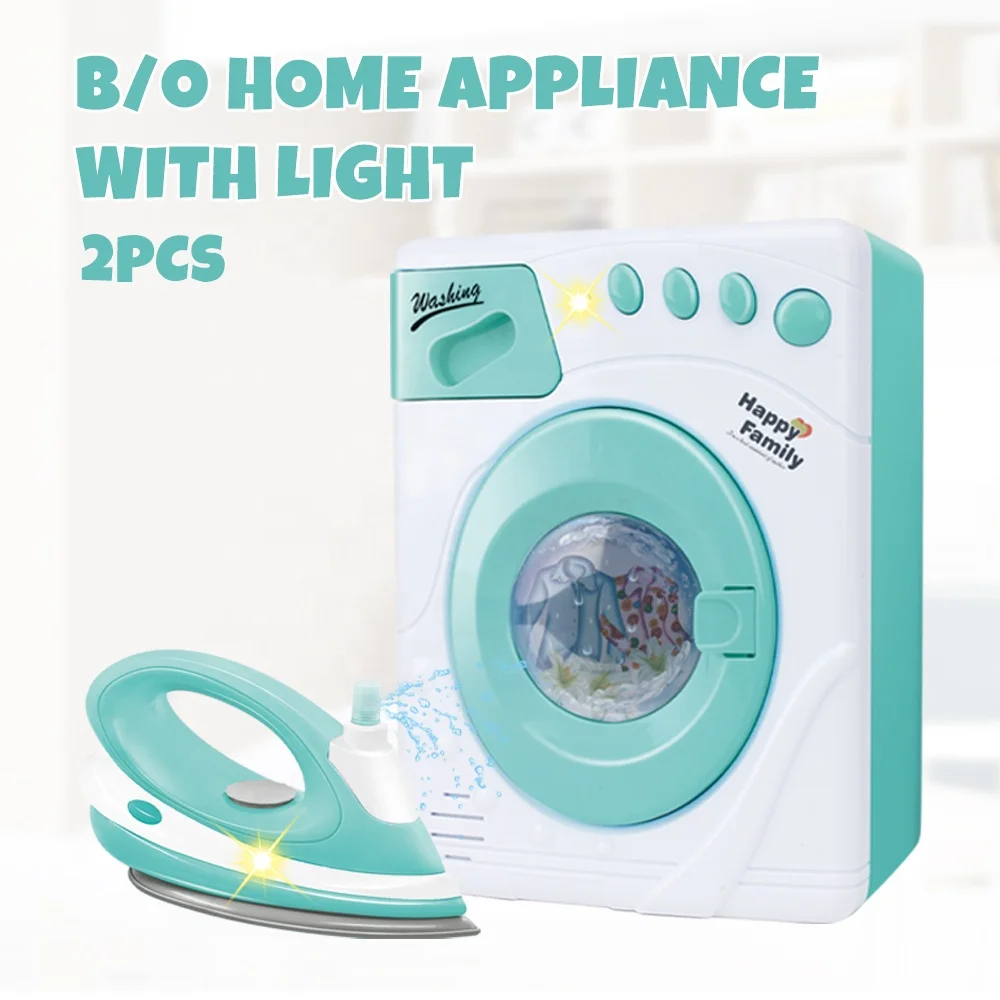 Lavatrice per bambini a batteria e Set di giocattoli in ferro