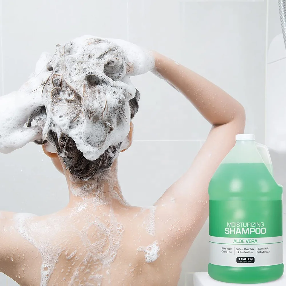 OEM Custom Gallon Shampoo and Conditioner Set for Dry Hair, 100% Vegan Natural Plant Ingredients Aloe Vera Scent