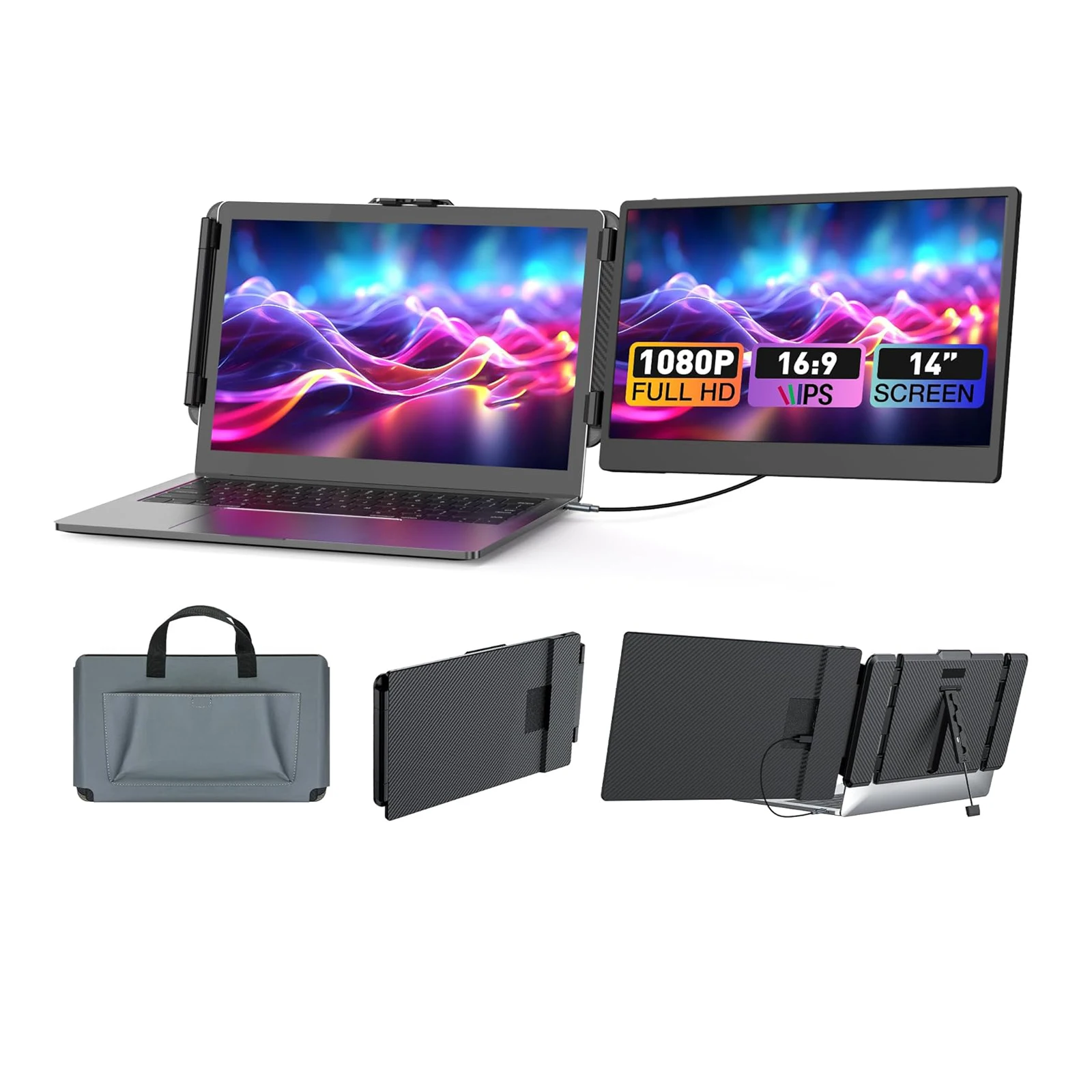 Dual Portable Monitor for Laptop S1 14'' - Expand Workspace