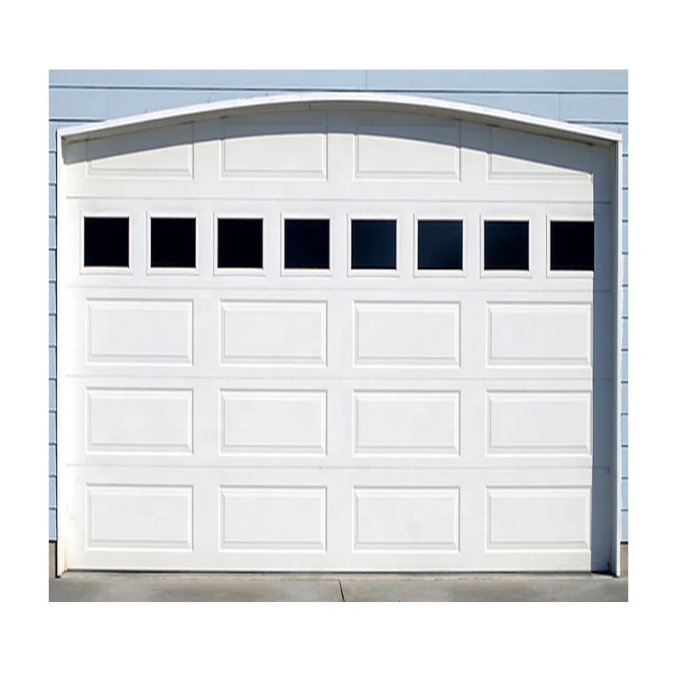 American Garage Doors - 16x7 White Galvanized Steel Door