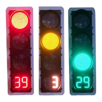 Fama traffic Best Selling High Quality CE Certificate 8/12/16in Tri-color Led Traffic Signal Lights For Intersection