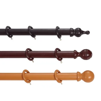 Bulk Hardware Bh05960 En Bois Tringle à Rideau Rod Anneaux Avec