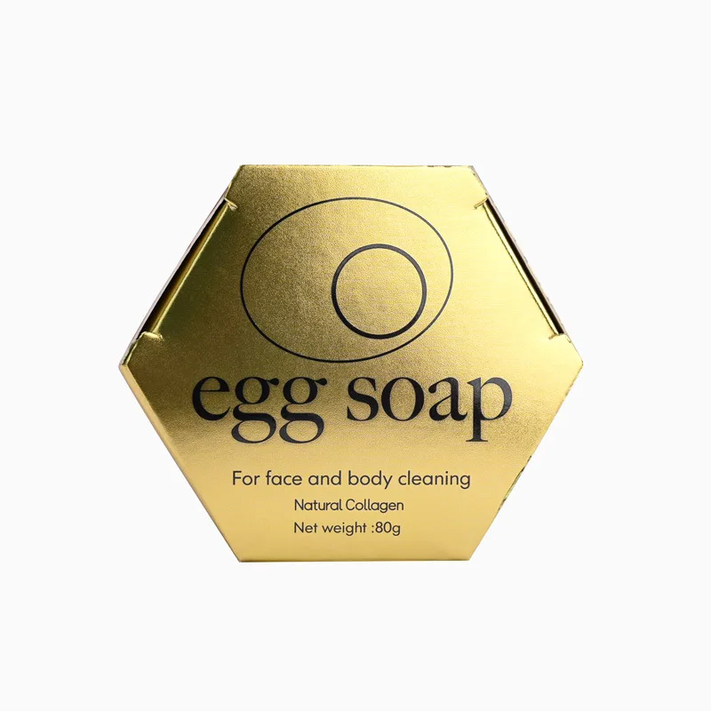 Custom Logo Handmade Natural Moisturizing Design Organic Collagen Egg Yolk White Face Gold Soap for Whitening Face and Body
