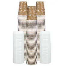 Disposable Custom Printed Single Wall  Paper Cup Hot Drink Cups for Beverage Coffee Tea