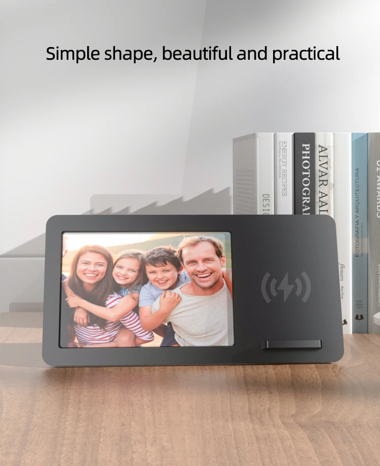 New 10w Fast Charging Wireless Charger Stand With Advertisement Display