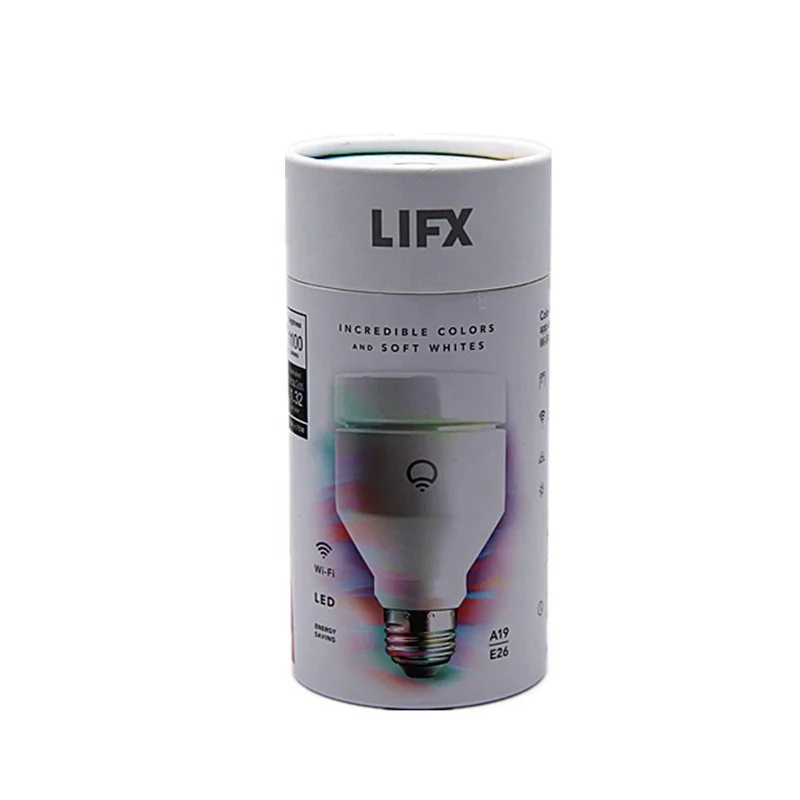 Custom Lamp Cardboard Paper Tube LED Light Bulb Box Packaging Design