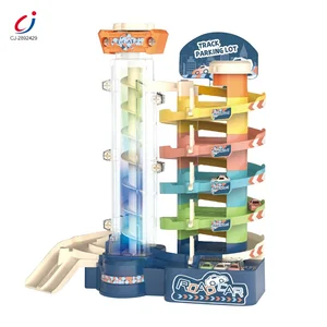 Chengji Multi Level Sliding Electronic Garage Parking Lot Kids Toy Track Diecast Car Toys Set Diy Construction Toy Parking Lot