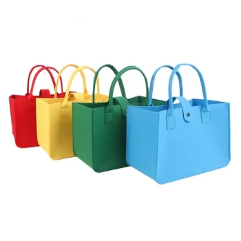 2024 New High-quality Shopping Tote Bag With Magnet buckle Boutique Thickened Felt Bag Sturdy&Durable Clothing Packing With Logo